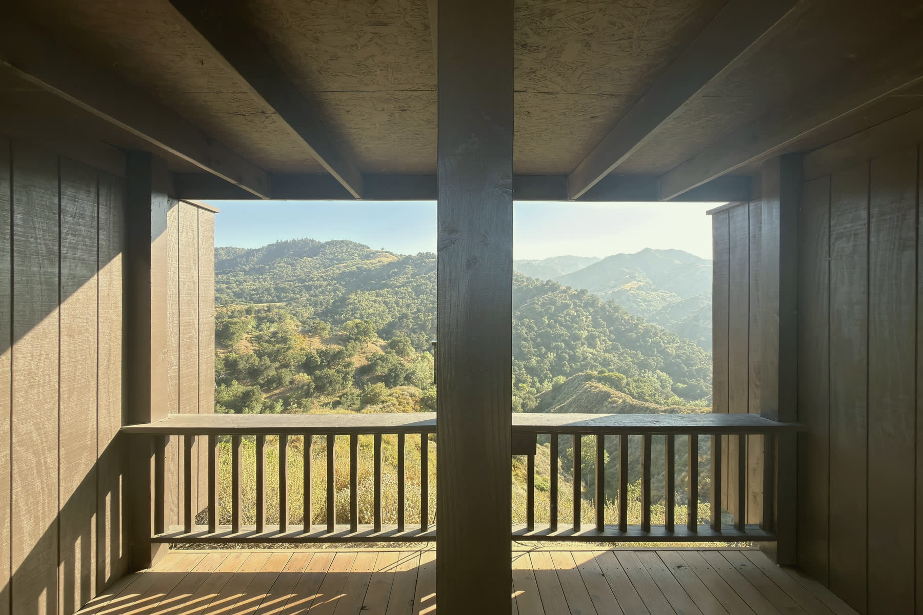Looking out from the stand at station 5 over the canyon.
